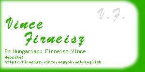 vince firneisz business card